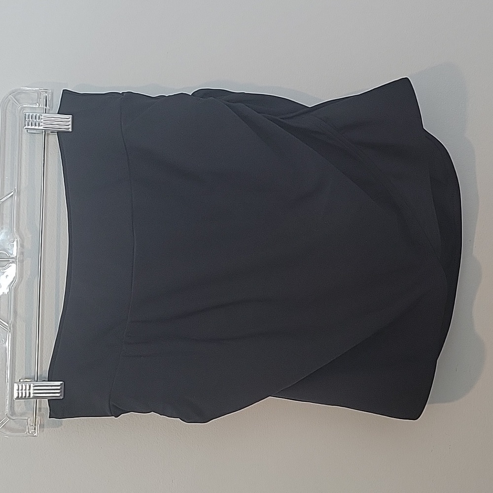 Black ruched swimsuit skirt